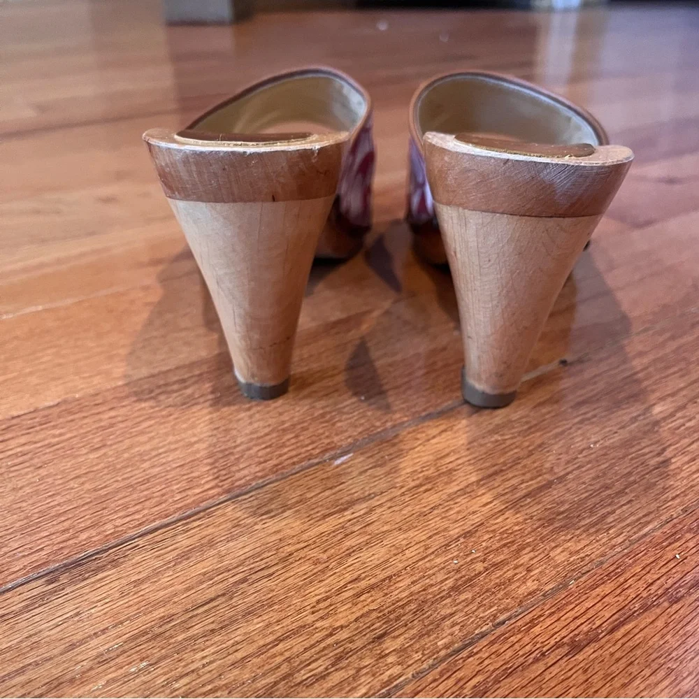 Rare Vintage Coach Wooden Sandals Size 10 - Picture 8 of 8